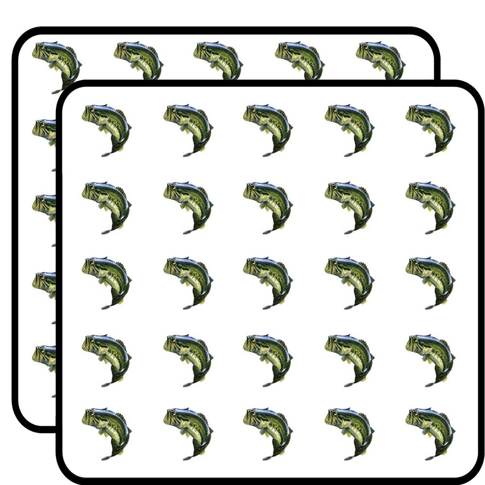 Largemouth Bass Sticker for Scrapbooking Waterproof Vinyl Stickers for Water Bottle, Laptop & Phone Case 50 Pack