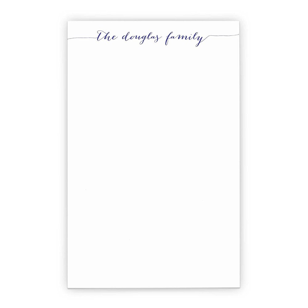 Family Personalized Notepad Set, Personalized Housewarming gifts, Personalized Family Notepad, Letter writing paper, size 5.5in x 8.5in, 50 sheets