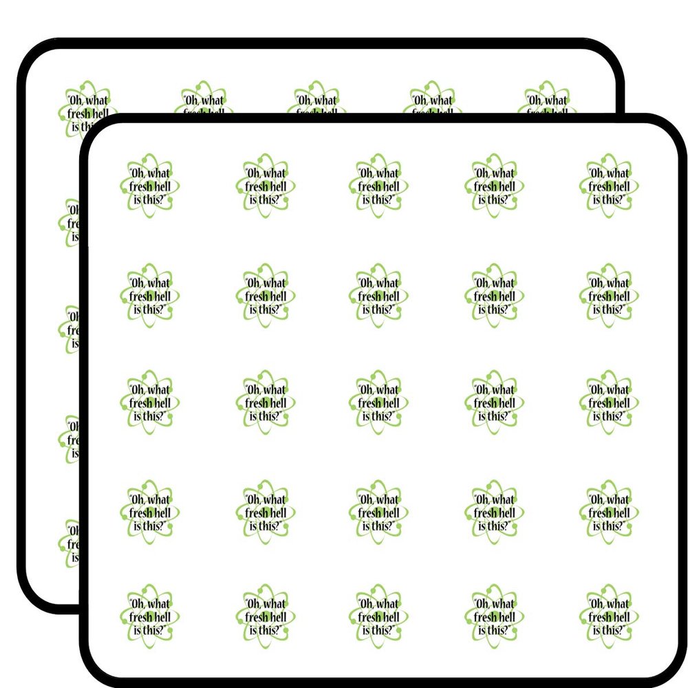 Oh What Fresh Hell is This? Big Bang Theory Sticker for Scrapbooking Waterproof Vinyl Stickers for Water Bottle, Laptop & Phone Case 50 Pack