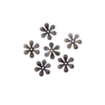 DalaB 20Pcs Antique Bronze/Gold/Silver Filigree Flower Wraps Connectors Embellishments Gift Decoration DIY 18x16mm - (Color: Antique Bronze)