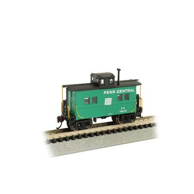Bachmann Trains Northeast Steel Caboose -Penn Central - Jade Green with Black Roof - N Scale
