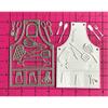 1 Pcs Kitchen Apron Cutting Dies, Kitchen Apron Metal Die Cuts,DIY Scrapbooking Artist Metal Cutting Dies Stencils for DIY Cards Making Scrapbooking Dies Cuts Photo Album Art 85MMx129MM view 1