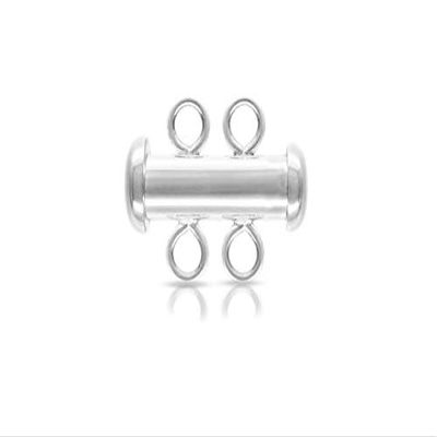 Sterling Silver 17mm 2strand Tube Clasp - 1pc (2116)/1