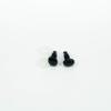 8mm x 6mm Black Oval Safety Eyes Noses - 10 Pairs (20 Pieces Eyes, 20 Pieces Washers) view 3