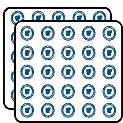 Arkansas USA Sticker for Scrapbooking Waterproof Vinyl Stickers for Water Bottle, Laptop & Phone Case 50 Pack