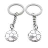 100 PCS Antique Silver Keyrings Keychains Key Ring Chains Tags Clasps AA462 Football Soccer view 1