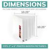 PBF (1 Pack) Photo Booth Album, Guest Book with 2x6 Clear Picture Inserts, White Cover with Plastic Sleeves & White Pages, Scrapbook Album for Photo Strips, Memory Book, Wedding, and Baby Showers view 2
