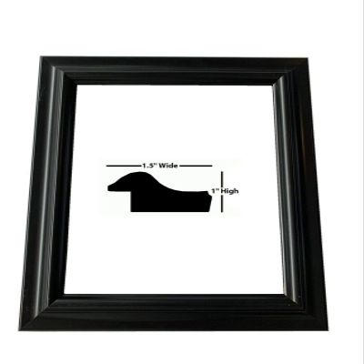 US Art 17x24 Black Matte Finish, Solid Wood 1.5 Inch Wide Picture Poster Frame, 100% American Made #4106842