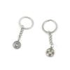 100 PCS Antique Silver Keyrings Keychains Key Ring Chains Tags Clasps B5QB4 Chinese Coins view 1