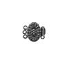 Black Rhodium Overlay Multi Strand Clasp with 3 Hole CR-388 view 1