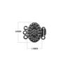 Black Rhodium Overlay Multi Strand Clasp with 3 Hole CR-388 view 2