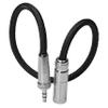 KONDOR Blue | 12 Inch Mini XLR (TA3) 3-Pin to 3.5mm TRS Locking Adapter Cable | for Compatible Lavalier Mics & Wireless Receivers, Nylon Braided, Reinforced Connectors | Black view 1