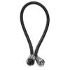 KONDOR Blue | 12 Inch Mini XLR (TA3) 3-Pin to 3.5mm TRS Locking Adapter Cable | for Compatible Lavalier Mics & Wireless Receivers, Nylon Braided, Reinforced Connectors | Black view 2