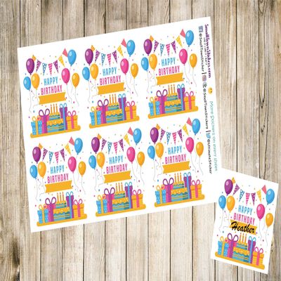 Ultimate Happy Birthday Stickers for Planners such as Erin Condren and Happy Planner