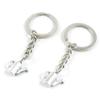 100 PCS Antique Silver Keyrings Keychains Key Ring Chains Tags Clasps H9QJ0 Watering Pot Can view 1