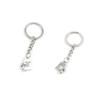 100 PCS Antique Silver Keyrings Keychains Key Ring Chains Tags Clasps J3HA1 Cupid Angel Gift view 1