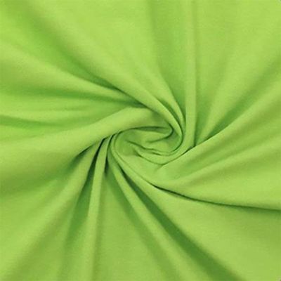 FabricLA Cotton Spandex Jersey Knit Fabric by The Yard 12OZ - 58/60" Inches (150 CM) Wide - Ultra Soft Cotton Spandex Blend - Use Our 4 Way Stretch Knit Fabric for Clothing - Lime, 1 Yard