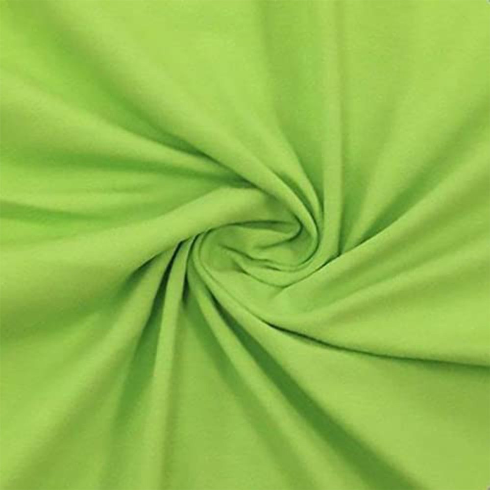 FabricLA Cotton Spandex Jersey Knit Fabric by The Yard 12OZ - 58/60" Inches (150 CM) Wide - Ultra Soft Cotton Spandex Blend - Use Our 4 Way Stretch Knit Fabric for Clothing - Lime, 1 Yard
