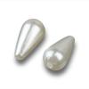 Faux Pearl Jewelry White Plastic Straight Hole Drop-Shaped Imitation Beads DIY Clothing Accessories (8X16mm 200 PCS, Beige) view 1