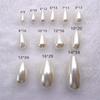 Faux Pearl Jewelry White Plastic Straight Hole Drop-Shaped Imitation Beads DIY Clothing Accessories (8X16mm 200 PCS, Beige) view 2