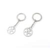 1 PCS Antique Silver Keyrings Keychains Key Ring Chains Tags Clasps C7KE9 Cog Steampunk Gear Gearwheel view 1
