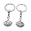 1 PCS Antique Silver Keyrings Keychains Key Ring Chains Tags Clasps AA461 Chinese Blessing Lock view 1
