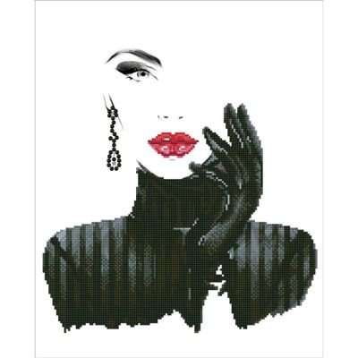 DIAMOND DOTZ Complete Diamond Facet Art Kit Lady in Black