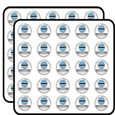 Gaborone Botswana Flag Stamp Art Decorative Scrapbooking Sticker Waterproof Vinyl Stickers for Water Bottle, Laptop & Phone Case 50 Pack