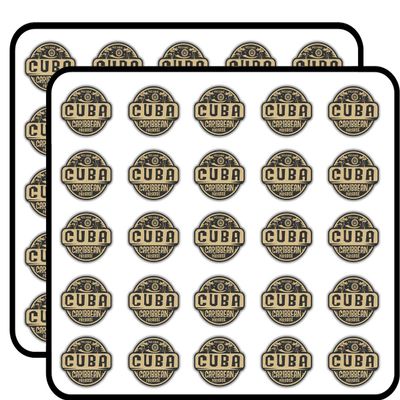 Cuba Caribbean Paradise Sticker for Scrapbooking Waterproof Vinyl Stickers for Water Bottle, Laptop & Phone Case 50 Pack