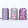 Threadart 100% Cotton Variegated Thread Set | 3 Cones Holiday Colors | 600M (660 Yards) Cones | for Quilting & Sewing 40/3 Weight | Long Staple & Low Lint | Over 20 Other Sets Available view 1