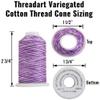 Threadart 100% Cotton Variegated Thread Set | 3 Cones Holiday Colors | 600M (660 Yards) Cones | for Quilting & Sewing 40/3 Weight | Long Staple & Low Lint | Over 20 Other Sets Available view 2