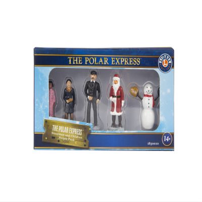 Lionel The Polar Express 5-Piece Miniature Figure Set with Conductor, Hero Boy, Hero Girl, Santa & Snowman Model Train People Pack Christmas Layout Accessory, Ages 14+