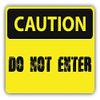 Caution Do Not Enter Sign Warning Sticker for Scrapbooking Waterproof Vinyl Stickers for Water Bottle, Laptop & Phone Case 50 Pack view 2