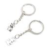 100 PCS Antique Silver Keyrings Keychains Key Ring Chains Tags Clasps T5JO2 Cartoon Bear view 1