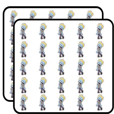 Zombie Kid Halloween Crazy Sticker for Scrapbooking Waterproof Vinyl Stickers for Water Bottle, Laptop & Phone Case 50 Pack