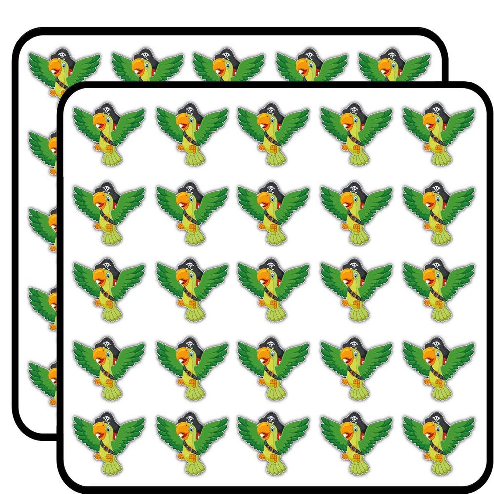 Parrot Pirate Sticker for Scrapbooking Waterproof Vinyl Stickers for Water Bottle, Laptop & Phone Case 50 Pack