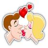 Kissing Couple Funny Cartoon Sticker for Scrapbooking Waterproof Vinyl Stickers for Water Bottle, Laptop & Phone Case 50 Pack view 3