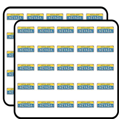 Nevada Grunge Retro Travel Tin Sign Art Decorative Scrapbooking Sticker Waterproof Vinyl Stickers for Water Bottle, Laptop & Phone Case 50 Pack