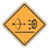 Funny Traffic Sign Archery Field Sticker for Scrapbooking Waterproof Vinyl Stickers for Water Bottle, Laptop & Phone Case 50 Pack view 2