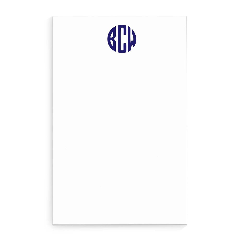 Monogrammed notepad, Notepads for men, Mens Monogrammed notepad wth Monogram, Personalized Notepad Set, Monogrammed Letter writing paper, size 5.5in x 8.5in, 50 sheets