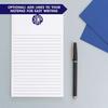 Monogrammed notepad, Notepads for men, Mens Monogrammed notepad wth Monogram, Personalized Notepad Set, Monogrammed Letter writing paper, size 5.5in x 8.5in, 50 sheets view 3