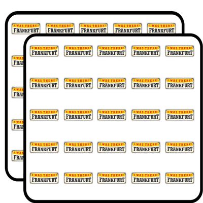 Frankfurt Retro Travel Tin Sign Art Decorative Scrapbooking Sticker Waterproof Vinyl Stickers for Water Bottle, Laptop & Phone Case 50 Pack