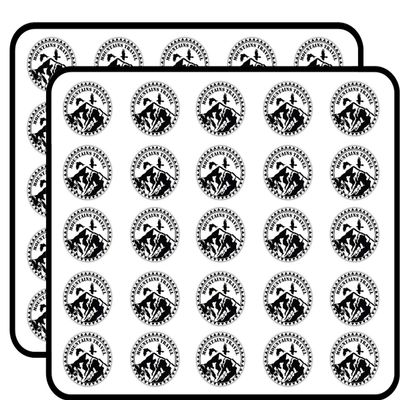 Mountains Travel Label Birds Stamp Sticker for Scrapbooking Waterproof Vinyl Stickers for Water Bottle, Laptop & Phone Case 50 Pack