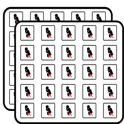 Do Not Defecate Prohibit Healthcare Sign Sticker for Scrapbooking Waterproof Vinyl Stickers for Water Bottle, Laptop & Phone Case 50 Pack