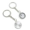 100 PCS Antique Silver Keyrings Keychains Key Ring Chains Tags Clasps M1WR2 Clock Pocket Watch view 1