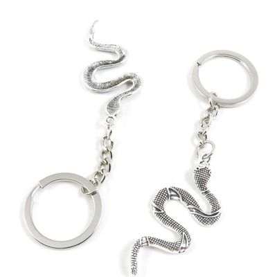 1 PCS Antique Silver Keyrings Keychains Key Ring Chains Tags Clasps I1GN9 Snake