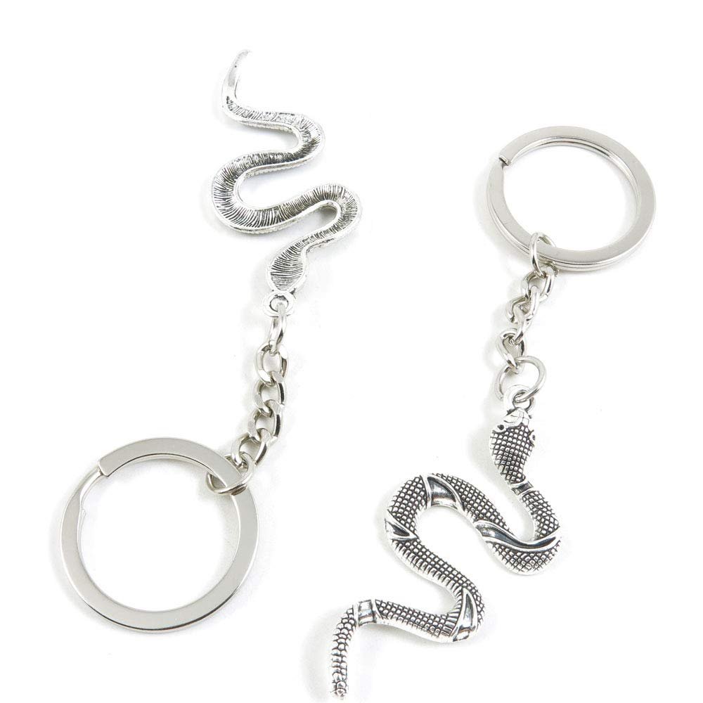 1 PCS Antique Silver Keyrings Keychains Key Ring Chains Tags Clasps I1GN9 Snake