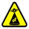 Cow Abduction Warning Sign Funny Humor Sticker for Scrapbooking Waterproof Vinyl Stickers for Water Bottle, Laptop & Phone Case 50 Pack view 2