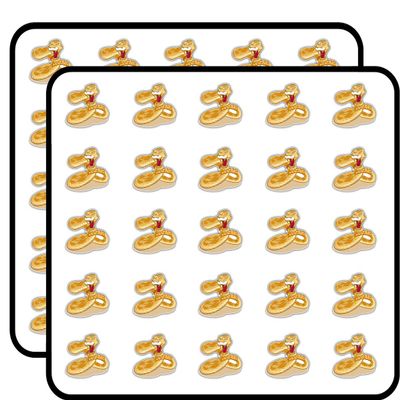 Rattlesnake Mascot Cartoon Sticker for Scrapbooking Waterproof Vinyl Stickers for Water Bottle, Laptop & Phone Case 50 Pack