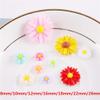 50pcs 10mm Tiny Resin Roses Flower FlatBacks Cabochons Deco F1221x2 (Daisy, 10mm) view 2